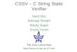CSSV – C String Static Verifier
