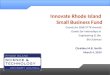 Innovate Rhode Island  Small Business Fund