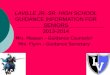 LAVILLE JR.-SR. HIGH SCHOOL GUIDANCE INFORMATION FOR SENIORS 2013-2014