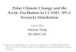 Polar Climate Change and the Arctic Oscillation in CCSM3  IPCC Scenario Simulations