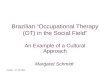 Brazilian “Occupational Therapy (OT) in the Social Field”