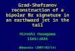 Grad-Shafranov reconstruction of a bipolar Bz signature in an earthward jet in the tail