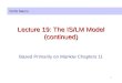 Lecture 19: The IS/LM Model (continued)