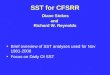 SST for CFSRR Diane Stokes  and  Richard W. Reynolds