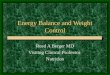 Energy Balance and Weight Control