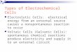 Types of Electrochemical Cells