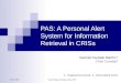 PAS: A Personal Alert System for Information Retrieval in CRISs