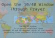Open the 10/40 Window Through Prayer