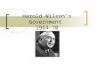 Harold Wilson’s Government  1964-70
