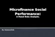 Microfinance Social Performance : A Panel Data Analysis