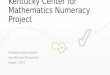 Kentucky Center for Mathematics Numeracy Project
