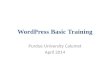 WordPress Basic  Training