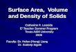 Surface Area,  Volume and Density of Solids