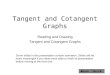 Tangent and Cotangent Graphs