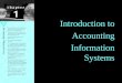 Introduction to Accounting  Information Systems