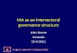 HIA as an intersectoral governance structure