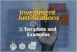 Investment  Justifications IJ Template and  Examples