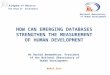 HOW CAN EMERGING DATABASES STRENGTHEN THE MEASUREMENT OF HUMAN DEVELOPMENT