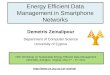 Energy Efficient Data Management in Smartphone Networks