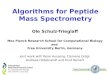 Algorithms for Peptide Mass Spectrometry