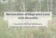 Reclamation of Degraded Land with Biosolids