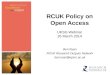 RCUK Policy on Open Access UKSG Webinar 26 March 2014