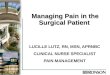 Managing Pain in the Surgical Patient