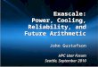 Exascale : Power, Cooling, Reliability, and Future Arithmetic