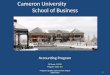 Cameron University                    School of Business