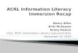 ACRL Information Literacy Immersion Recap