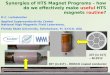 Synergies of HTS Magnet Programs – how do we effectively make  useful  HTS magnets  routine ?