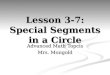 Lesson 3-7: Special Segments in a Circle