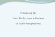 Preparing for Your Performance Review (A Staff Perspective)