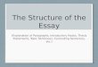 The Structure of the Essay