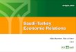 Saudi-Turkey Economic Relations