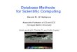 Database Methods  for Scientific Computing