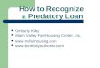 How to Recognize  a Predatory Loan