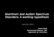 Aluminum and Autism Spectrum Disorders:  A working hypothesis