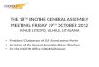 THE 18 TH  ENOTHE GENERAL ASSEMBLY MEETING, FRIDAY 19 TH  OCTOBER 2012