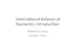International Balance of  Payments :  Introduction