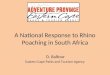 A National Response to Rhino Poaching in South Africa