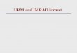 URM and IMRAD format