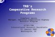 TRB’s Cooperative Research Programs