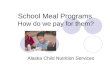School Meal Programs How do we pay for them?