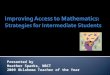 Improving Access to Mathematics:  Strategies for Intermediate Students
