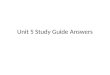 Unit 5 Study Guide Answers