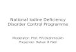 National Iodine Deficiency Disorder Control Programme