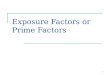 Exposure Factors or Prime Factors