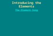 Introducing the Elements