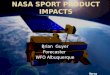 nasa  sport product impacts